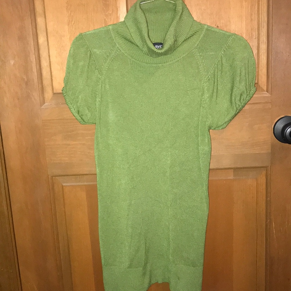 A Byer Knit Green Turtle Neck Top.